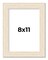 8x11 Wide Barnwood Picture Frame with UV-Resistant Acrylic & Acid Free Backing, Available in 6 Paint Finishes - Grey, Brown, White, and Black